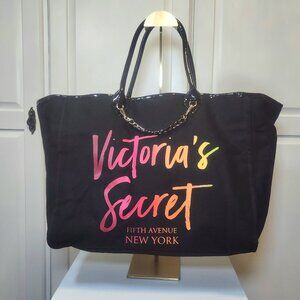 Victoria's Secret Fifth Avenue New York Large Tote Bag with neon script